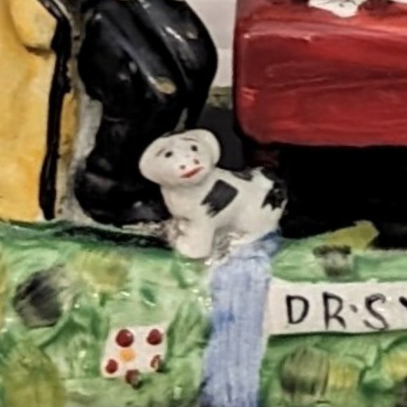 Antique Staffordshire Pottery "Dr Syntax Playing at Cards" - Picture 6 of 7